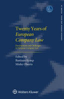 TWENTY YEARS OF EUROPEAN COMPANY LAW