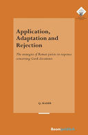 APPLICATION, ADAPTATION AND REJECTION