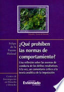 ¿QUÉ PROHIBEN LAS NORMAS DE COMPORTAMIENTO?. UNA REFLEXIÓN SOBRE LAS NORMAS DE CONDUCTA DE LOS DELITOS RESULTATIVOS. A LA VEZ, UN COMENTARIO CRÍTICO A LA TEORÍA ANALÍTICA DE LA IMPUTACIÓN. COLECCIÓN D