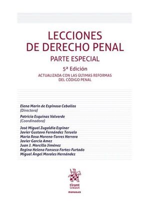 LECCIONES DE DERECHO PENAL. PARTE ESPECIAL