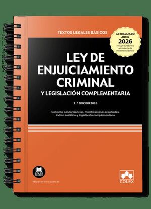 LEY ENJUICIAMIENTO CRIMINAL Y LEGISLACION COMPLEMENTARIA