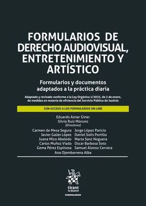 FORMULARIOS DE DERECHO AUDIOVISUAL, ENTRETENIMIENTO Y ARTÍSTICO