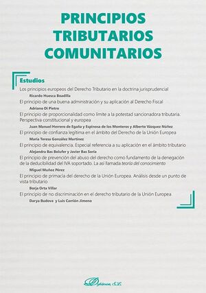 PRINCIPIOS TRIBUTARIOS COMUNITARIOS