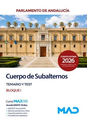 CUERPOS DE SUBALTERNOS. PARLAMENTO DE ANDALUCÍA 2026