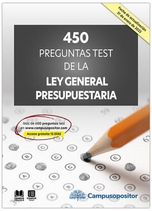 450 PREGUNTAS TEST DE LA LEY GENERAL PRESUPUESTARIA