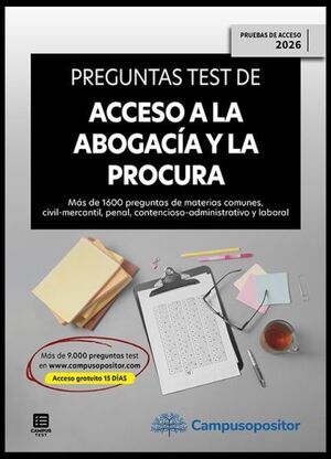 PREGUNTAS TEST DE ACCESO A ABOGACIA Y PROCURA 2026