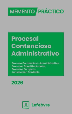 MEMENTO PROCESAL CONTENCIOSO-ADMINISTRATIVO 2026