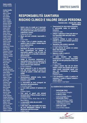 RESPONSABILITÀ SANITARIA, RISCHIO CLINICO E VALORE